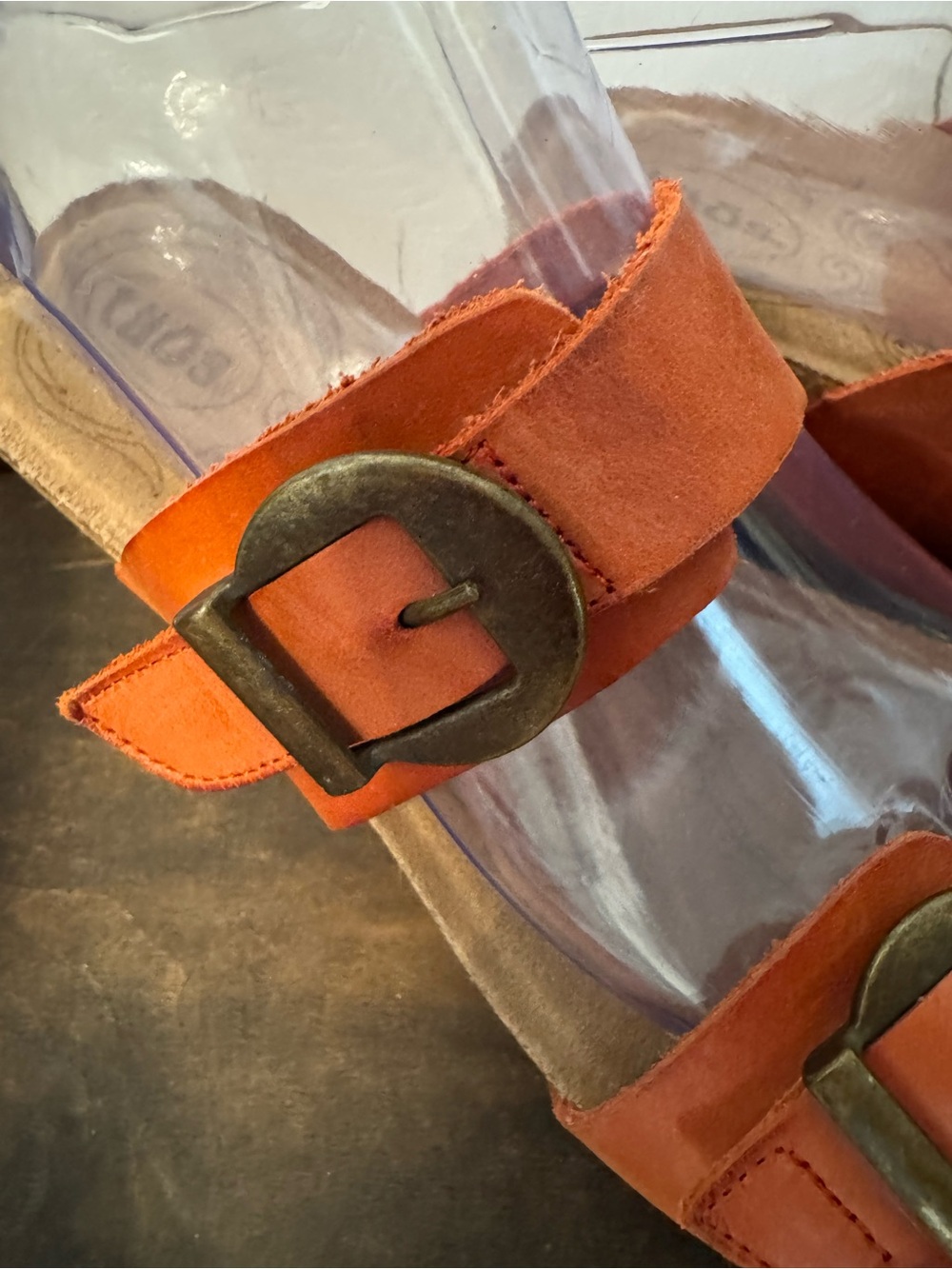 Taos Sandals Womens 8.5 Burnt Orange Leather - Picture 3 of 8